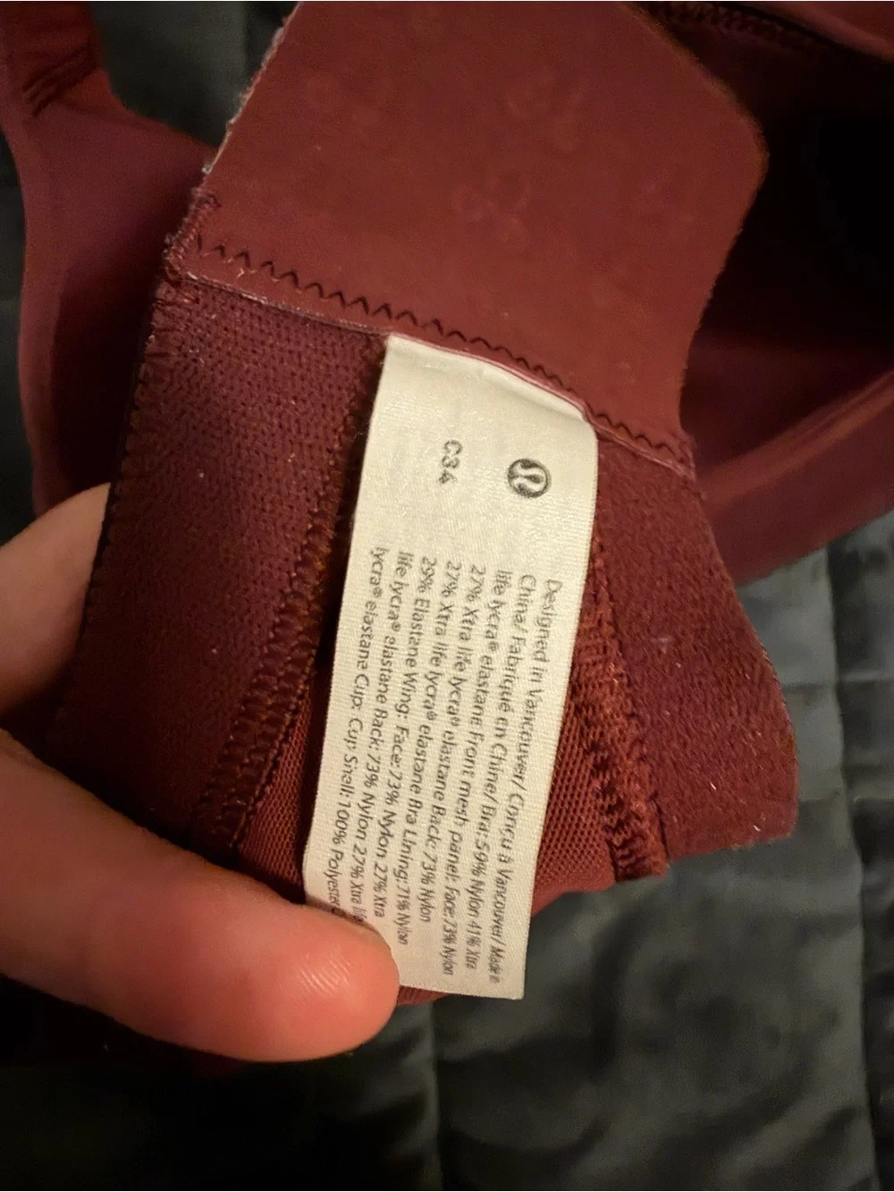 lululemon athletica Burnt Red Adjustable Support Sports Bra